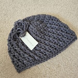 HANDMADE OOAK Hat Toque Beanie  - Gray